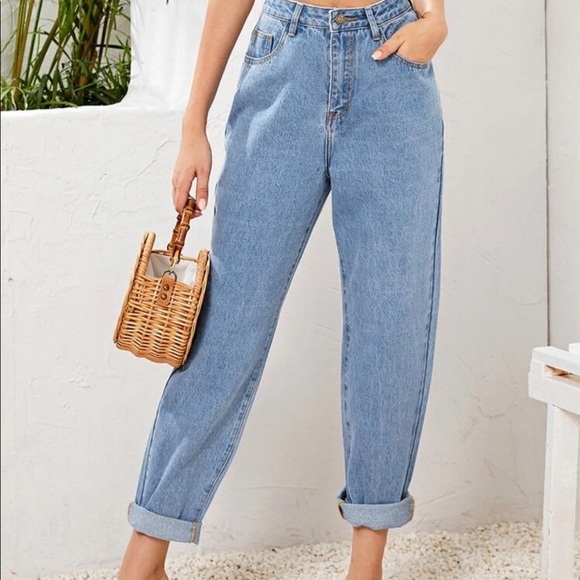 Shein High Waist Straight Leg Jeans - Picture 1 of 2